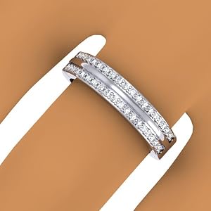 Amazon | 0.33カラット（CTW）14 Kゴールドラウンドカットダイヤモンド